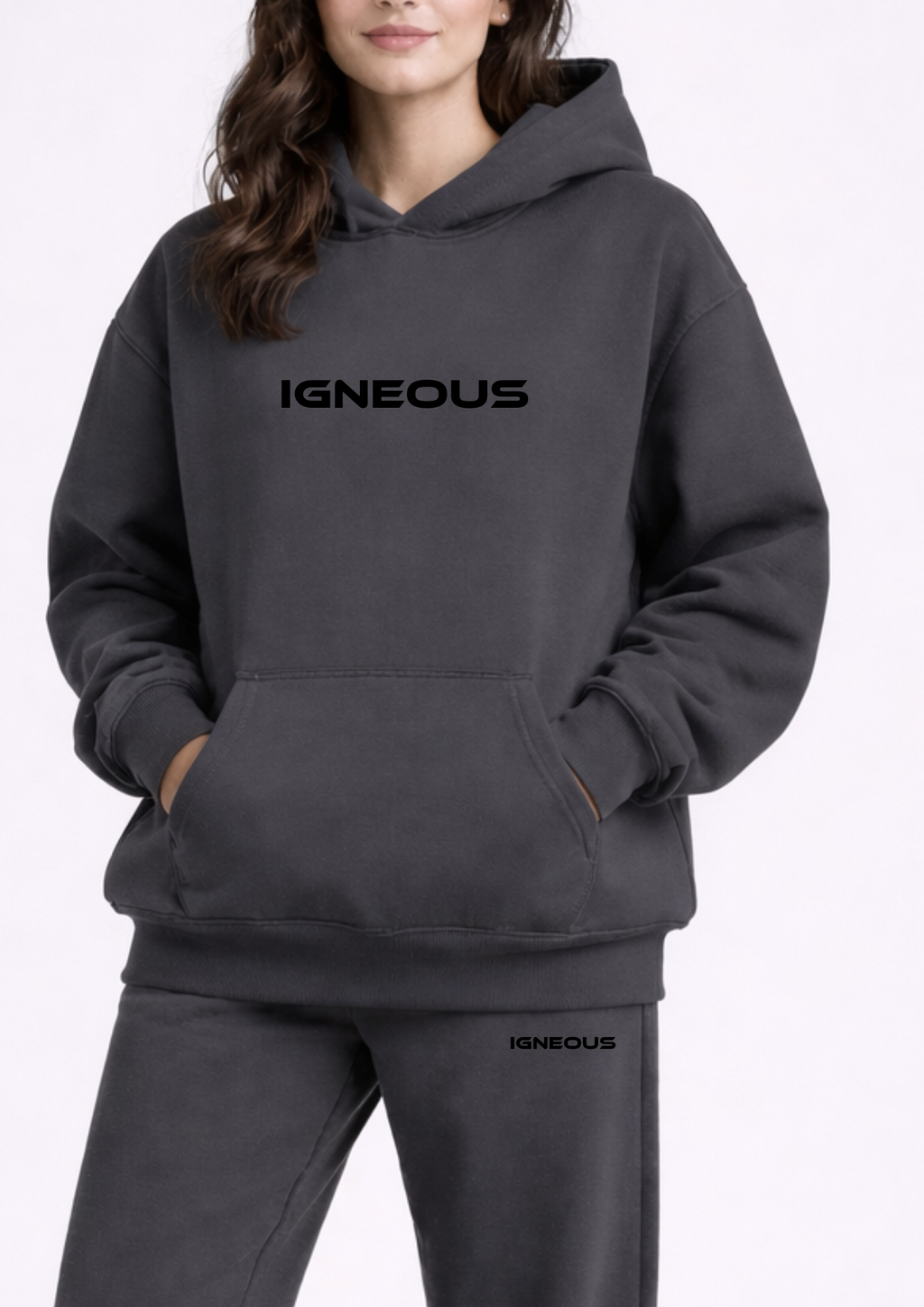 OVERSIZED IGNEOUS HOODIE charcoal