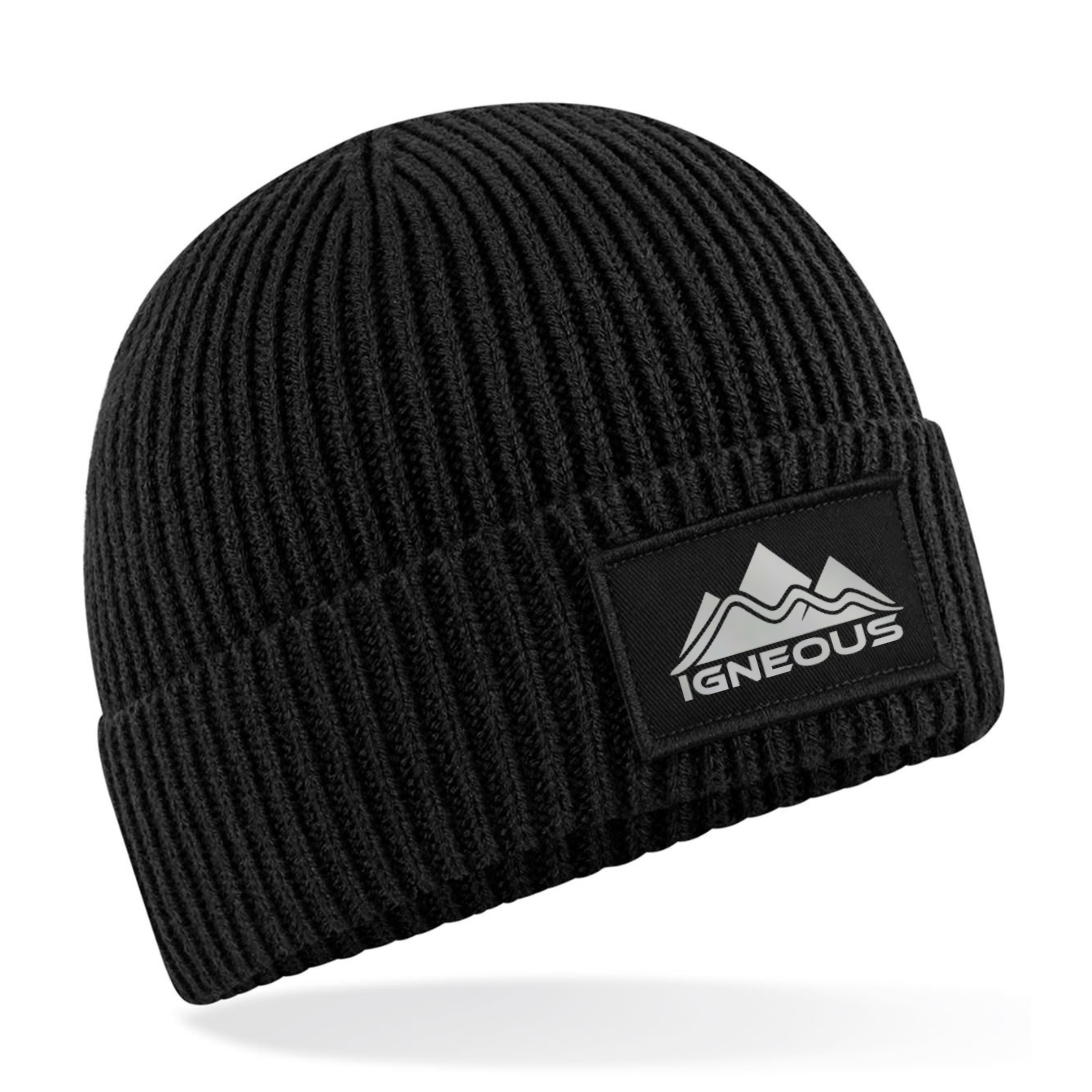 IGNEOUS Ribbed recycled Beanie reflective