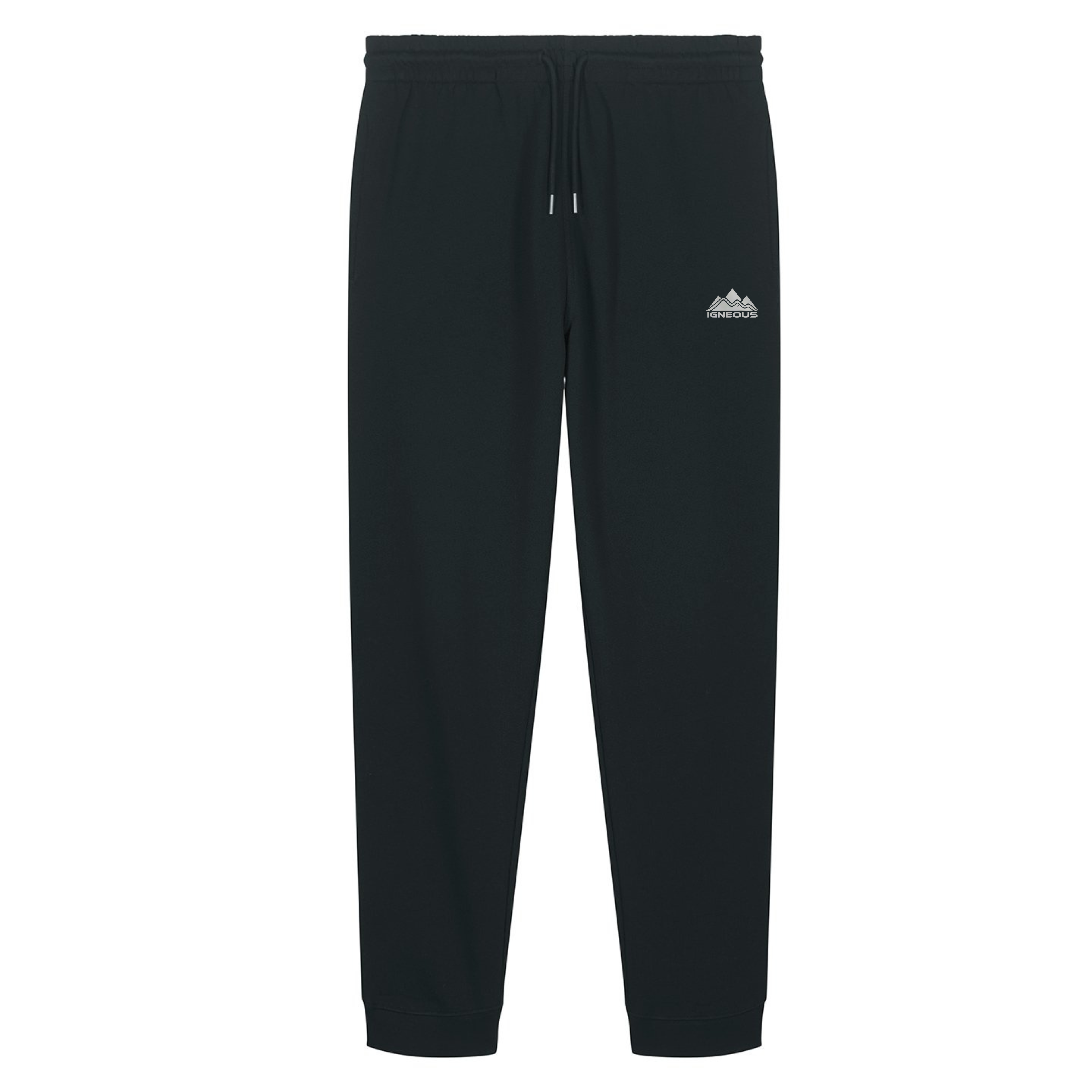 Mens IGNEOUS Core Collection black tracksuit organic cotton
