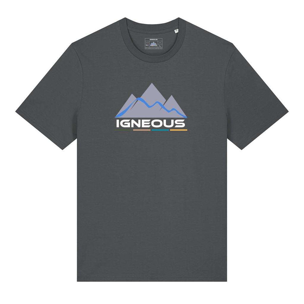 IGNEOUS unisex ORGANIC COTTON T-SHIRT steel grey