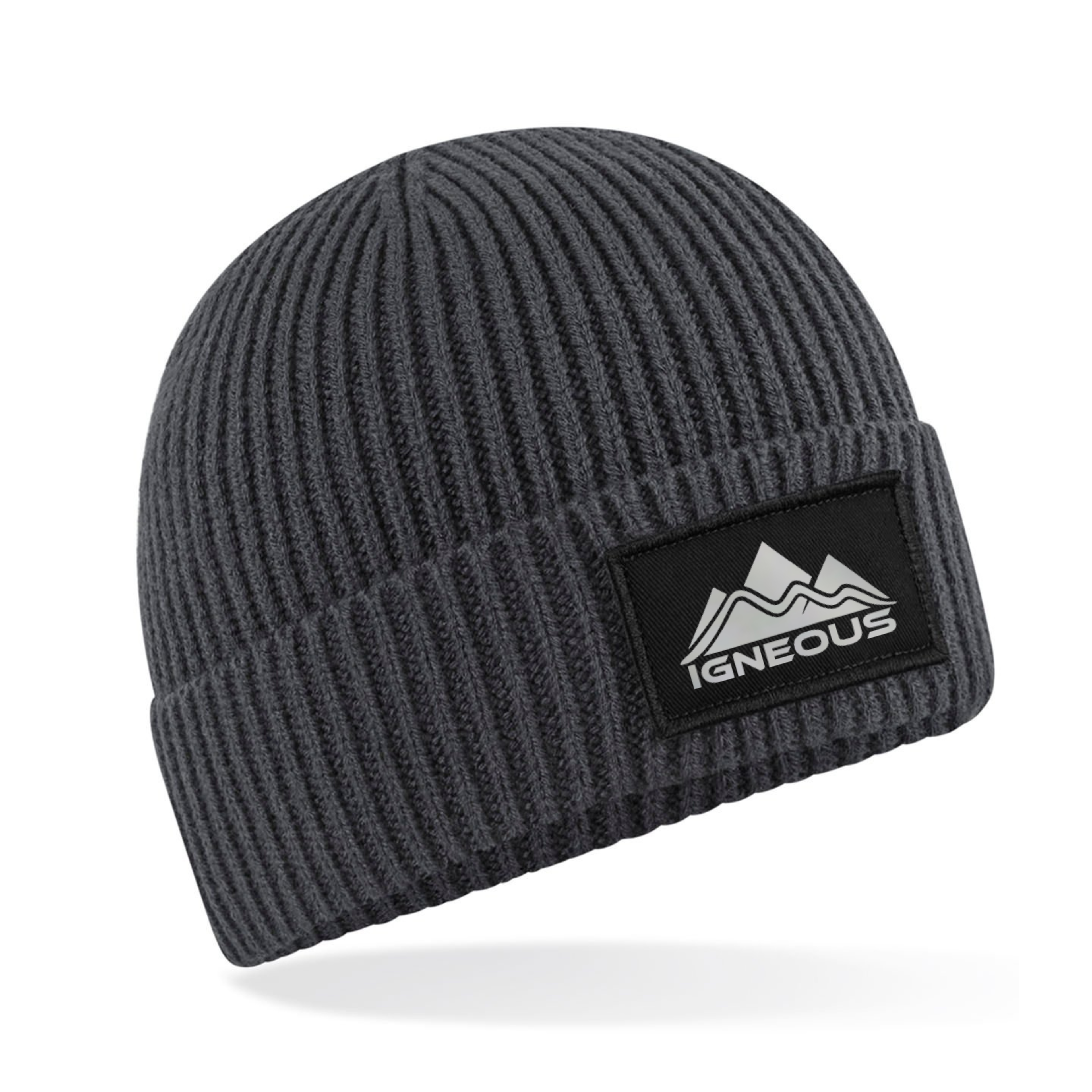 IGNEOUS Ribbed recycled Beanie reflective
