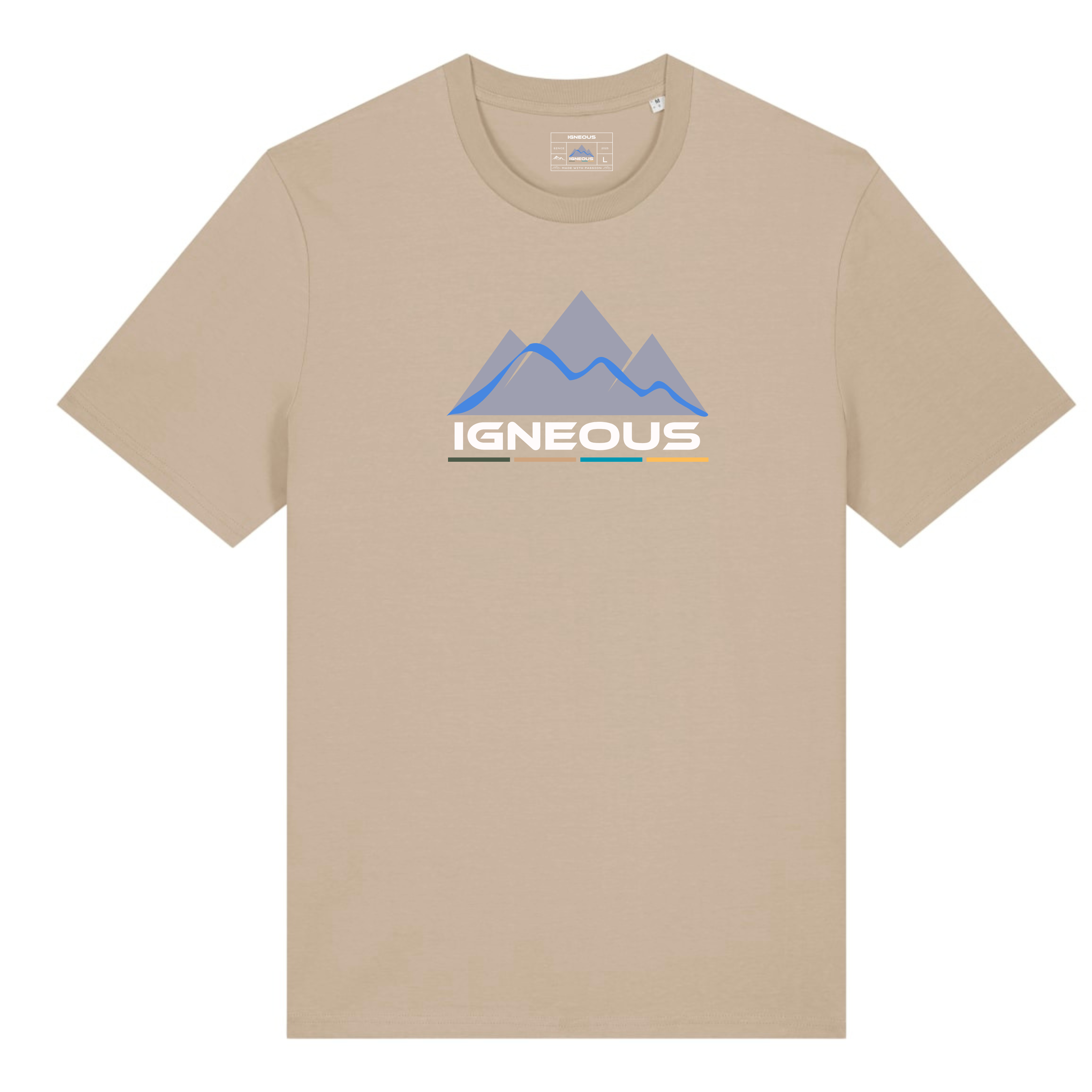 IGNEOUS unisex ORGANIC COTTON T-SHIRT stone