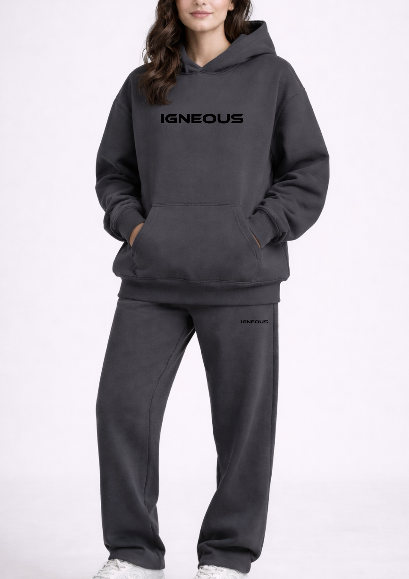 OVERSIZED IGNEOUS HOODIE charcoal