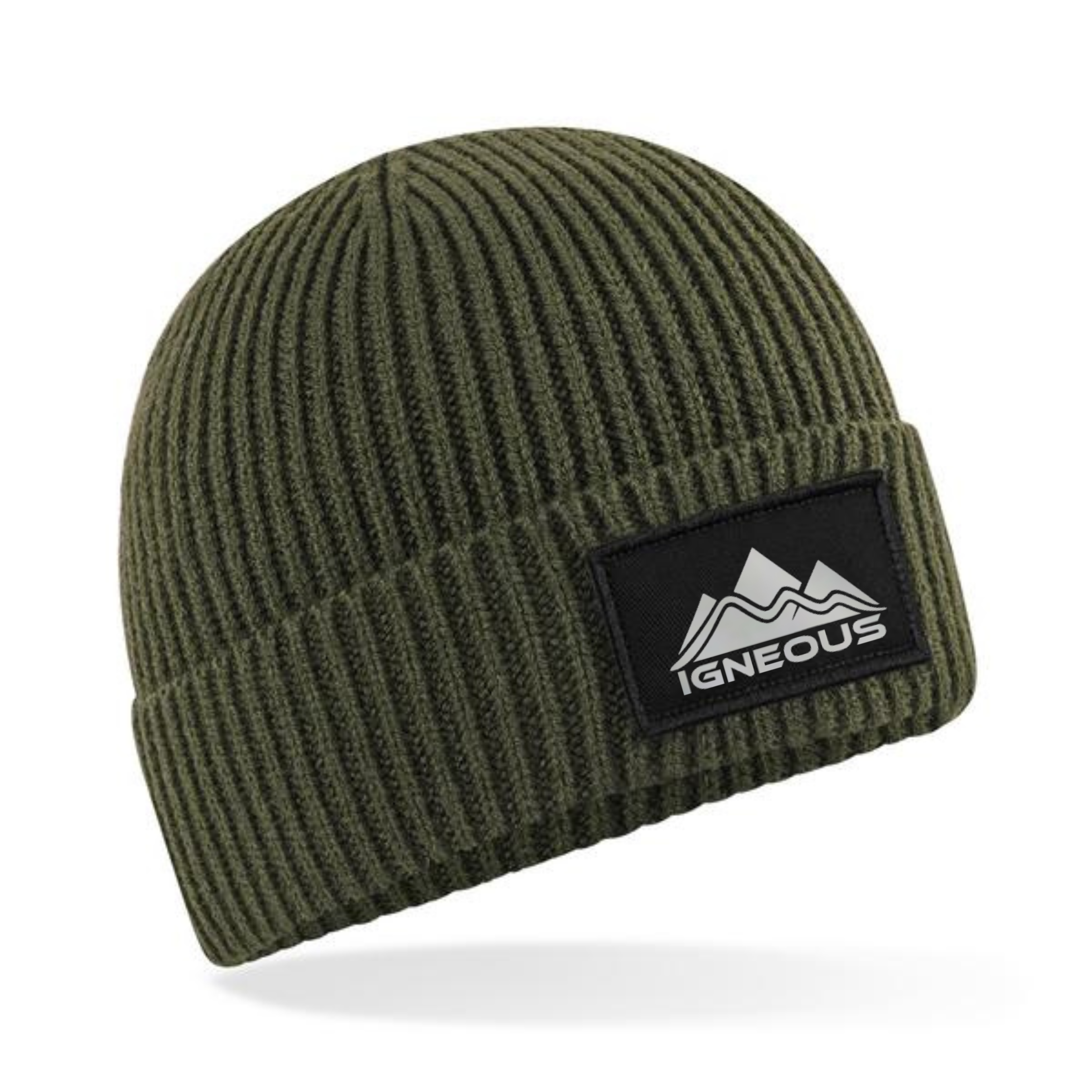 IGNEOUS Ribbed recycled Beanie reflective