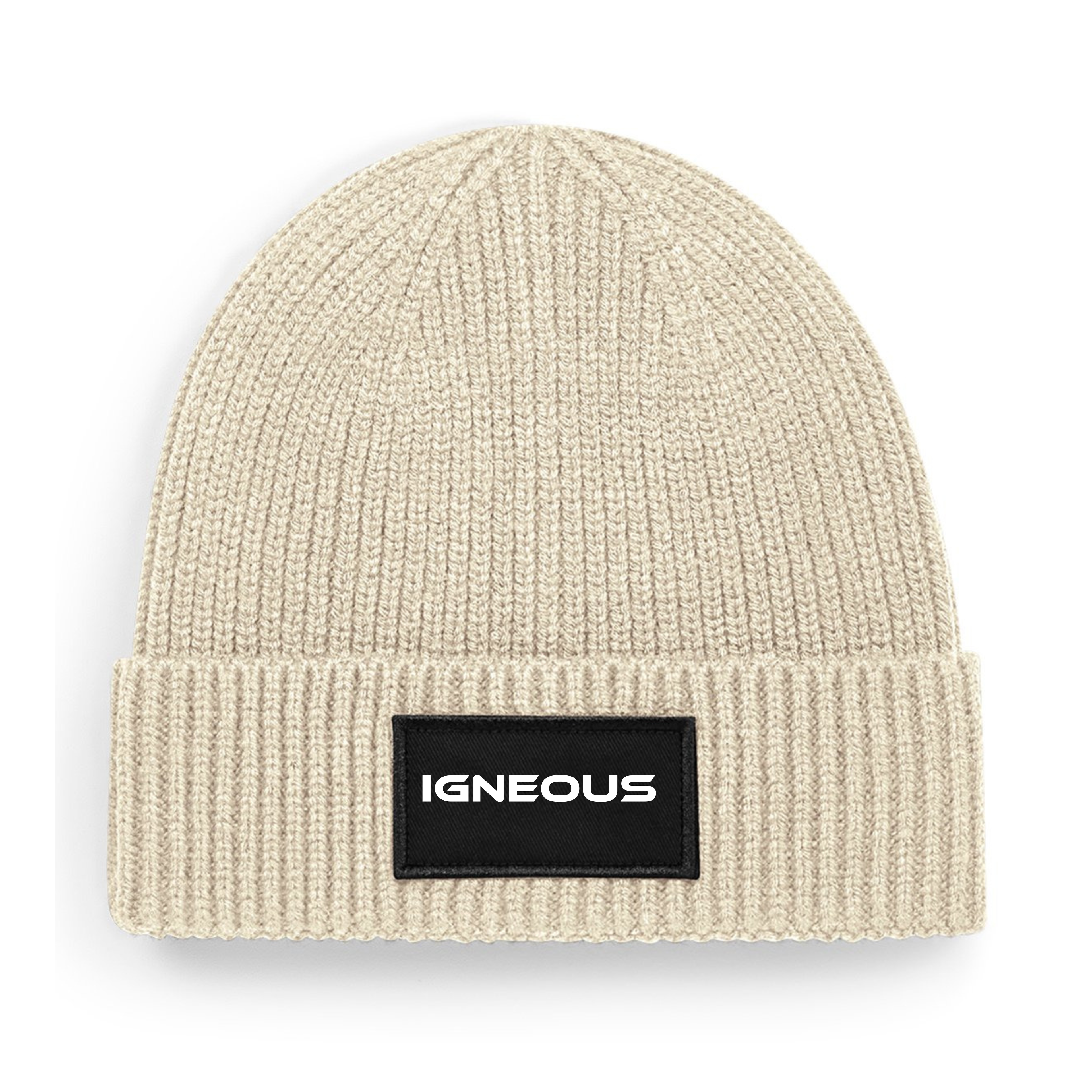 IGNEOUS unisex Ribbed recycled Beanie
