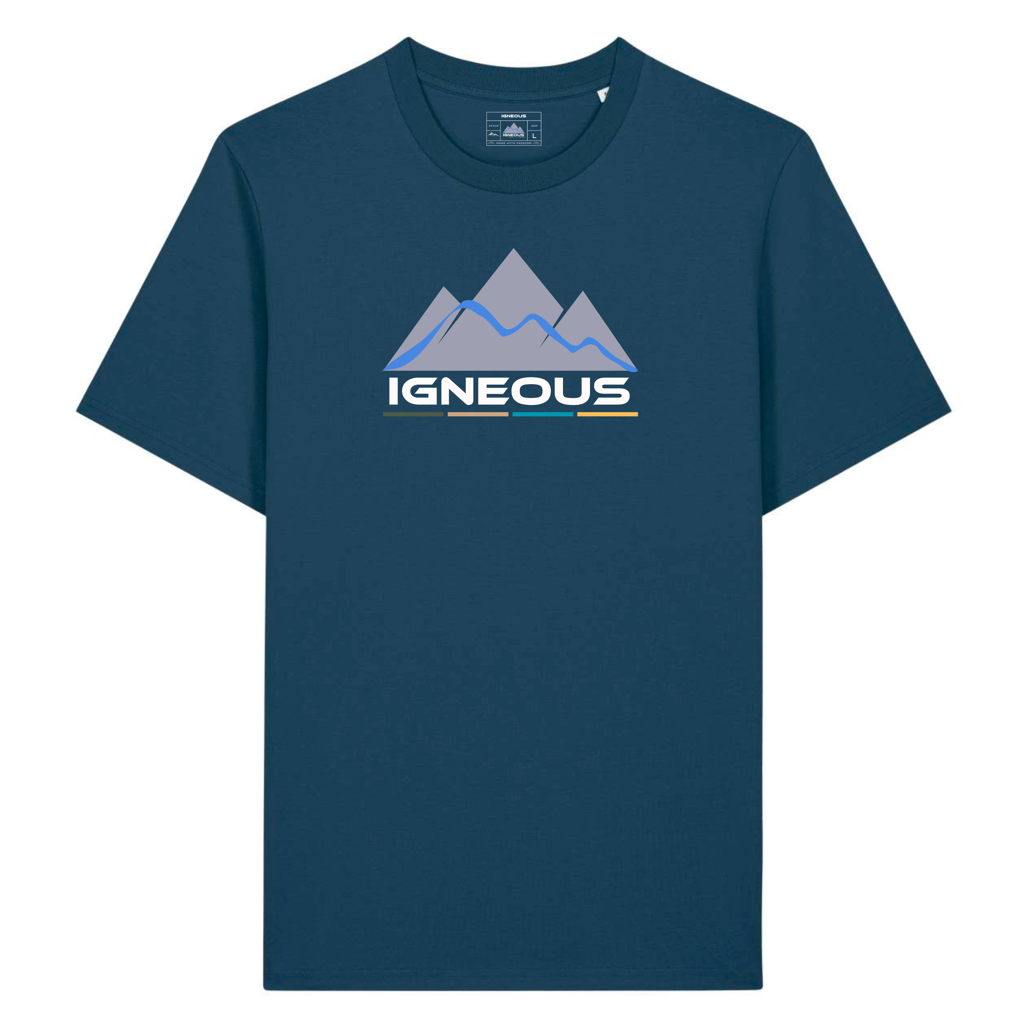 IGNEOUS unisex ORGANIC COTTON T-SHIRT teal