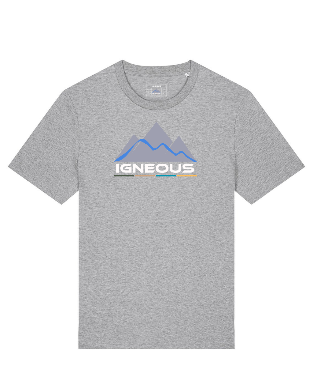 IGNEOUS unisex ORGANIC COTTON T-SHIRT Heather grey